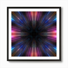 Abstract Light Burst Art Print