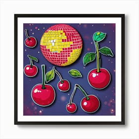 Cherry As Disco Ball (1) Art Print