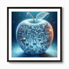 Music Notes Apple Art Print