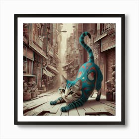 Cat In The City 1 Art Print