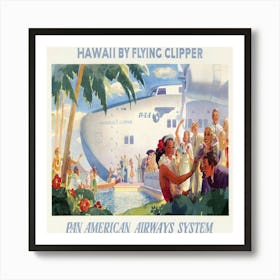 Hawaii By Flying Clipper 1 Art Print