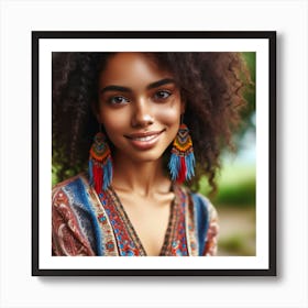 Afro Haired Woman Art Print