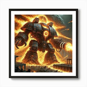 Vulkaris Flame Colossus Iron Commonwealth Art Print