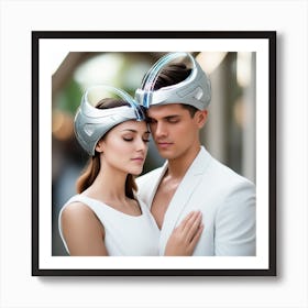 Futuristic Couple 146 Art Print