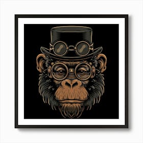Steampunk Monkey 33 Art Print