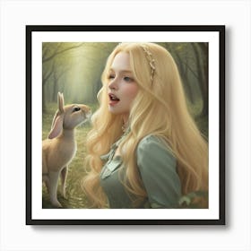 Marion And Rabbit Art Print