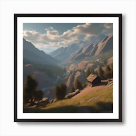 Mountain Scene 1 Art Print