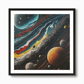 Planets In Space 1 Art Print