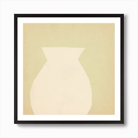 Minimalist neutral Vase silhouette 5 Art Print