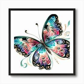 Japanese Butterfly Art 1 Art Print