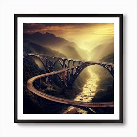 Bridge Over The River Art Print