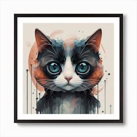 Cat Painting 2 Art Print