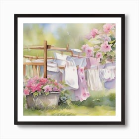 Laundry Day Art Print Art Print