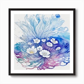 Flowers In The Water Art Print