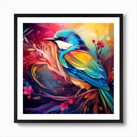 Colorful Bird Painting Art Print