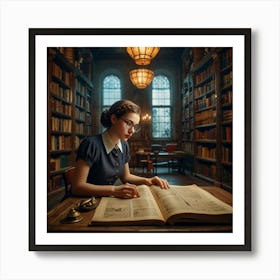 The Young Librarian 5 Art Print