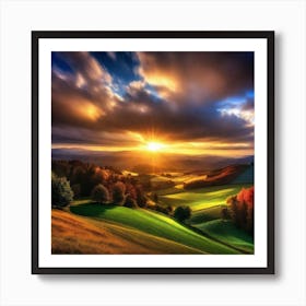 Sunset In The Countryside 17 Art Print