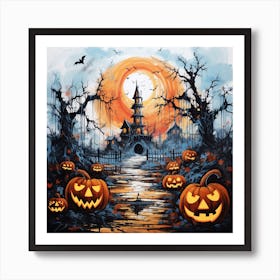 Halloween Pumpkins 2 Art Print