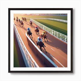 Horse Race 12 Art Print