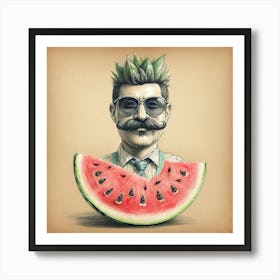 Watermelon Man 3 Art Print