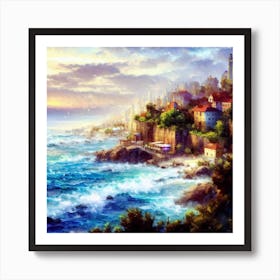 Of A Seaside Town Art Print