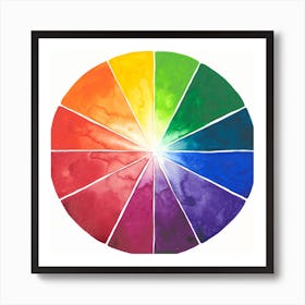 Magic Color Wheel Square Art Print