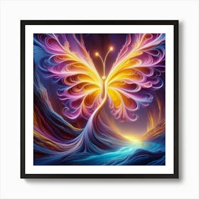 Butterfly In The Forest Art Print