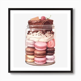 Macarons In A Jar 5 Art Print