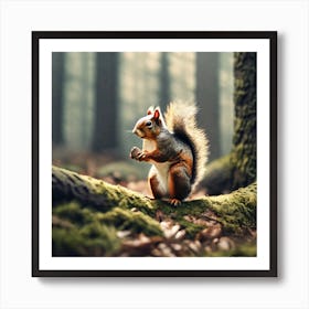 Squirrel In The Forest 250 Art Print