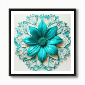 'Blue Flower' Art Print