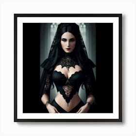 Gothic Beauty 19 Art Print