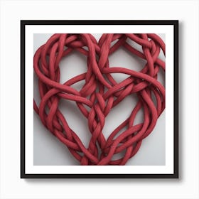 Heart Made Of Rope Art Print