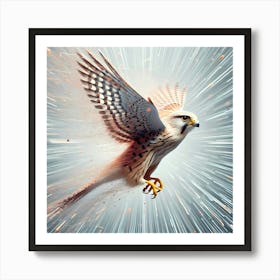 Falcon In The Sky Creative Color Abstract Paint Art Print