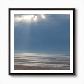 Rays Of Light On The Beach Art Print