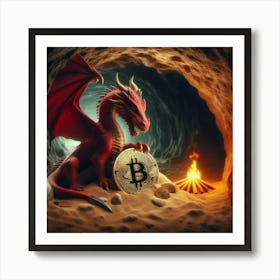 Bitcoin Dragon Guardian D7 Art Print