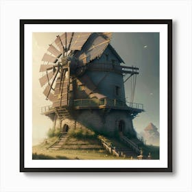 Windmill, By Charles Dyson In Year 2024 Art Print