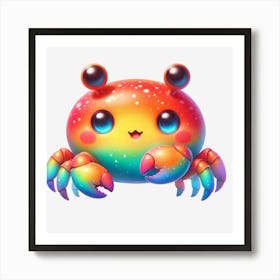 Rainbow Crab Art Print