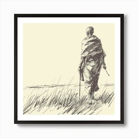 A Masai Mara In Kenya Hand Drawn Sketch Illustra 1720350376 3 Art Print