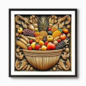 Basket Of Fruits Art Print