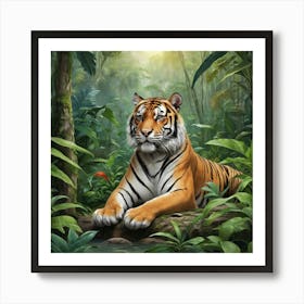 Tiger In The Jungle 26 Art Print 2 Art Print