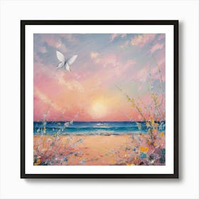 Sunset At The Beach 9 Art Print