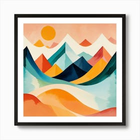 Abstract Mountain Landscape 8 Art Print