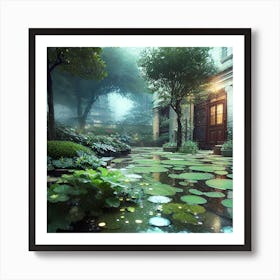 Lily Pond 3 Art Print