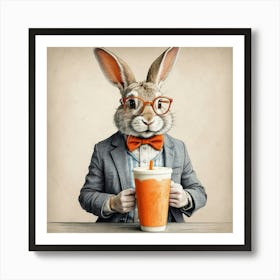 Rabbit In A Suit 43 Art Print