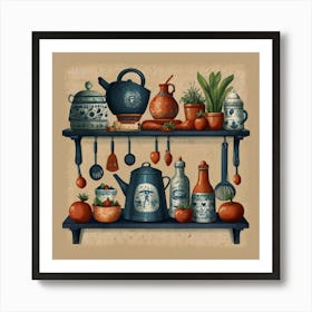 Kitchen Shelf 1 Art Print