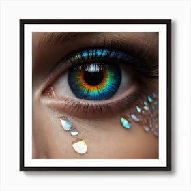 Rainbow Eyes Art Print