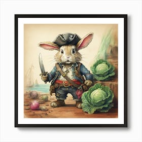 Pirate Bunny 1 Art Print