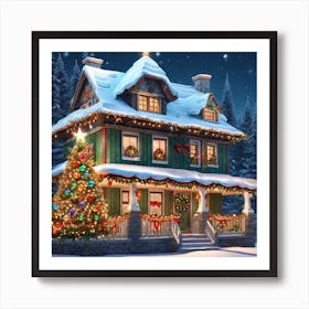 Christmas House 160 Art Print