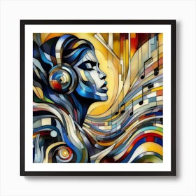 Abstract Music Painting Art Print