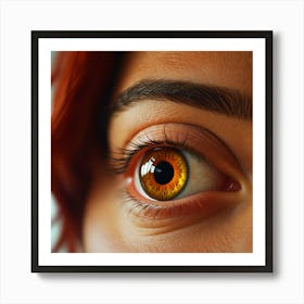 Close Up Of A Woman'S Eye Art Print